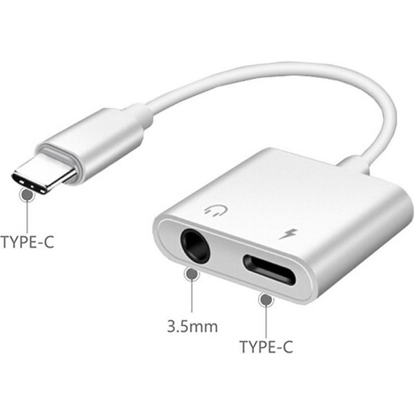 Bolwins B53 USB 3.1 Typ C Stecker zu 3,5mm +USB-C Audio Aufladen Kabel Adapter Audio-Kabel, USB 3.1 Typ C Stecker, 3,5mm, USB 3.1 Typ C (10 cm), Audio- & Ladefu
