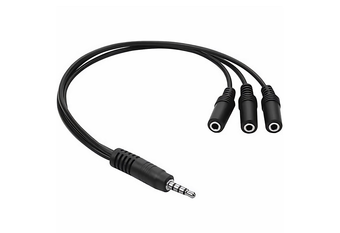 Bolwins F57 3,5mm Audio Splitter Adapter – 3x Klinke Verteiler für PC Handy Audio-Kabel, 3,5mm Stereo Klinkenstecker, AUX Line In kompatibel, 3x 3,5mm Stereo Kl – Bild 2 von 5