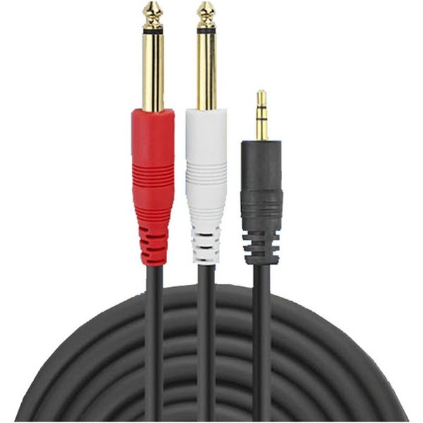 Bolwins G61 3,5mm Klinke stereo auf 2x 6,35mm Klinke mono Audio Splitter Kabel Audio-Kabel, 3,5 mm Stereo Klinkenstecker, 2× 6,35 mm Stereo Klinkenstecker (verg