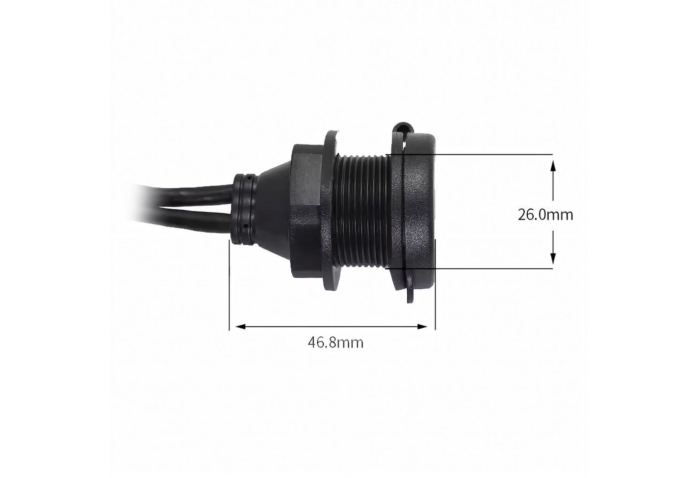 Bolwins L38C USB 3.0 A + HDMI Verlängerung Panel-Mount 1m Kabel Armaturenbrett HDMI-Kabel, USB 3.0 A + HDMI, USB 3.0 + HDMI (100 cm), 2-in-1 Kombikabel – USB 3. – Bild 4 von 5