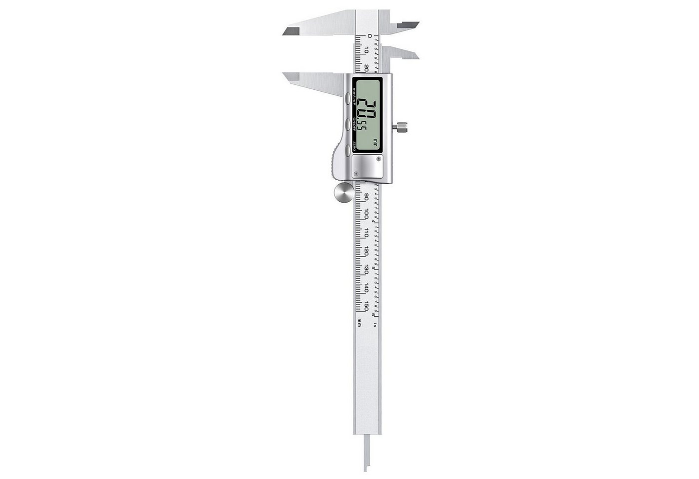 Bolwins Messschieber H35C Digital Messschieber Schieblehre LCD Edelstahl Messschieber 150mm, 1, max. 150 mm, Set, 1-St., inkl. Aufbewahrungsbox und Ersatzbatter – Bild 2 von 5