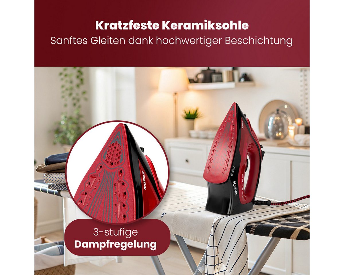 BOMANN Dampfbügeleisen DB 6035 CB, 2200 Watt, Keramiksohle – Bild 2 von 5