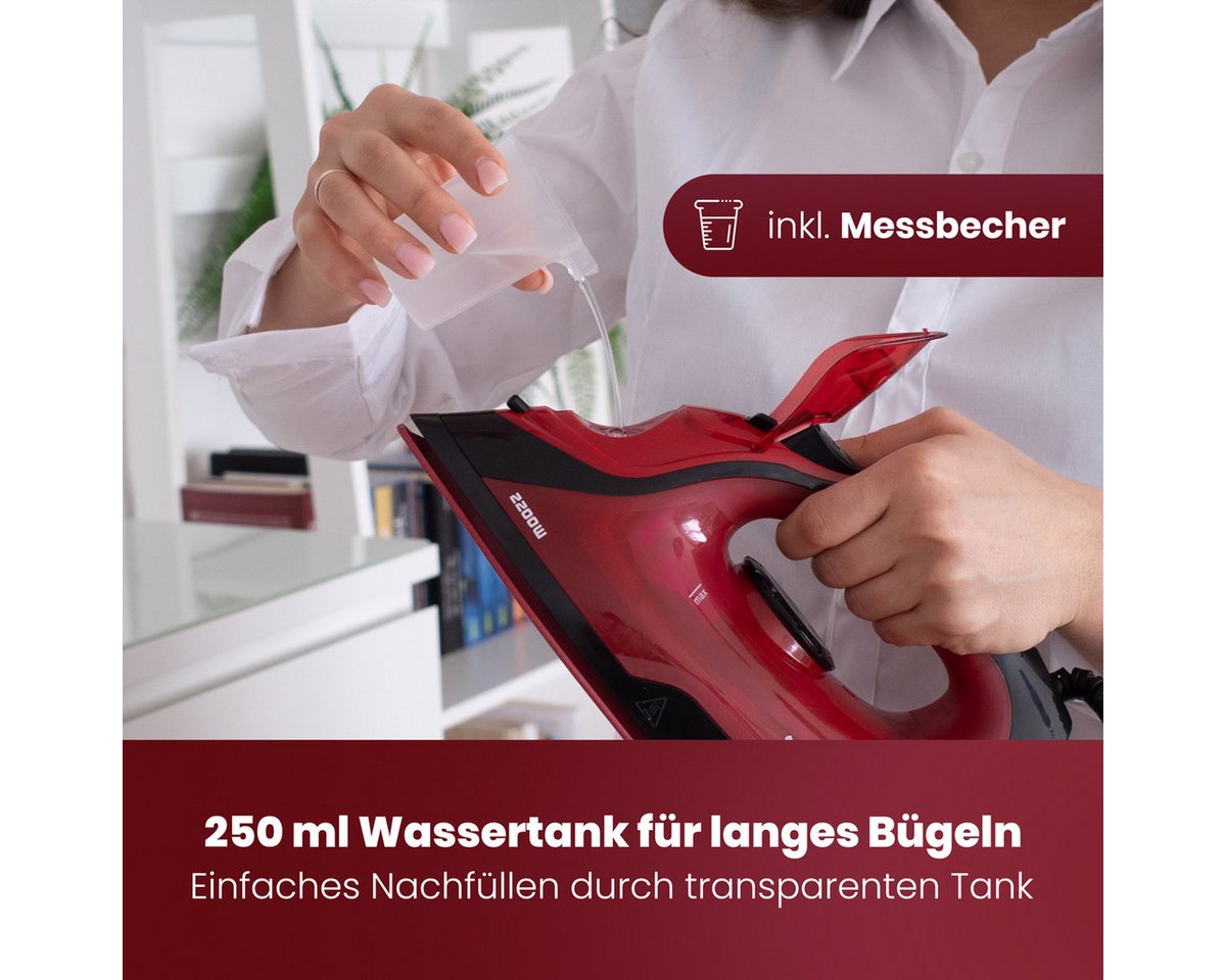 BOMANN Dampfbügeleisen DB 6035 CB, 2200 Watt, Keramiksohle – Bild 4 von 5