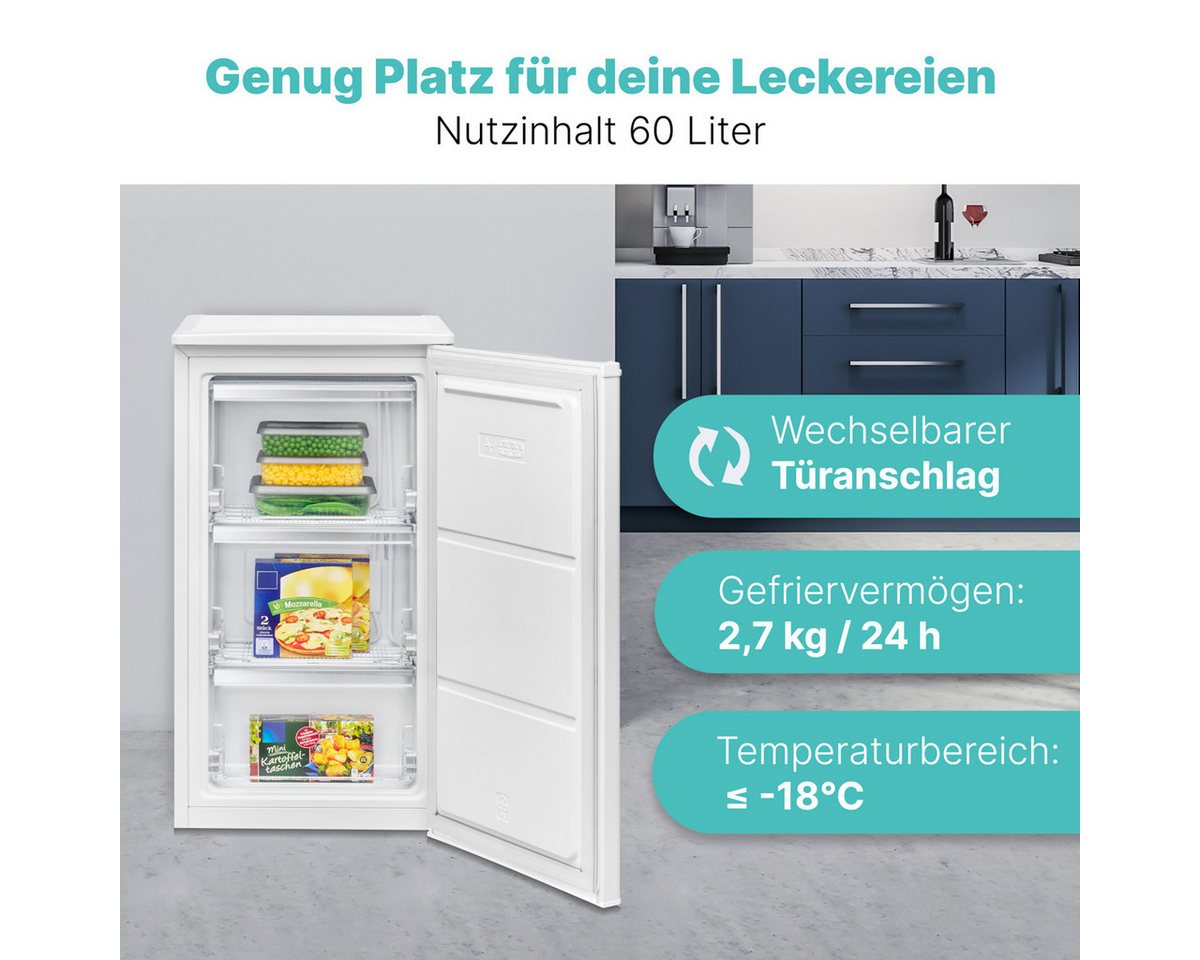 BOMANN Gefrierschrank GS 7256, 83.5 cm hoch, 45 cm breit, Gefrierschrank klein, 4 Sterne-Gefrierfach – Bild 5 von 5