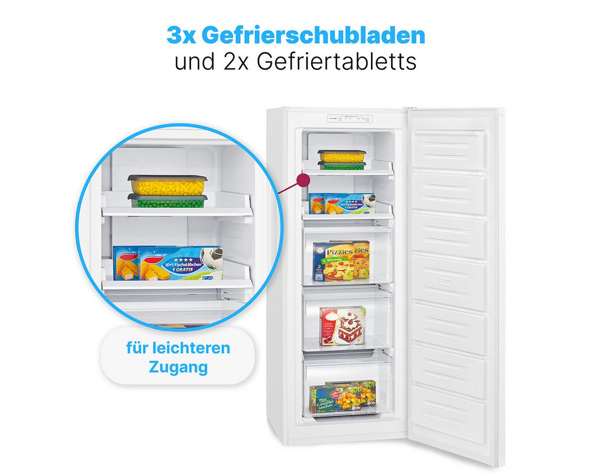 BOMANN Gefrierschrank GS 7362, 143 cm hoch, 54 cm breit, 161L, Total No Frost - nie wieder abtauen – Bild 3 von 5