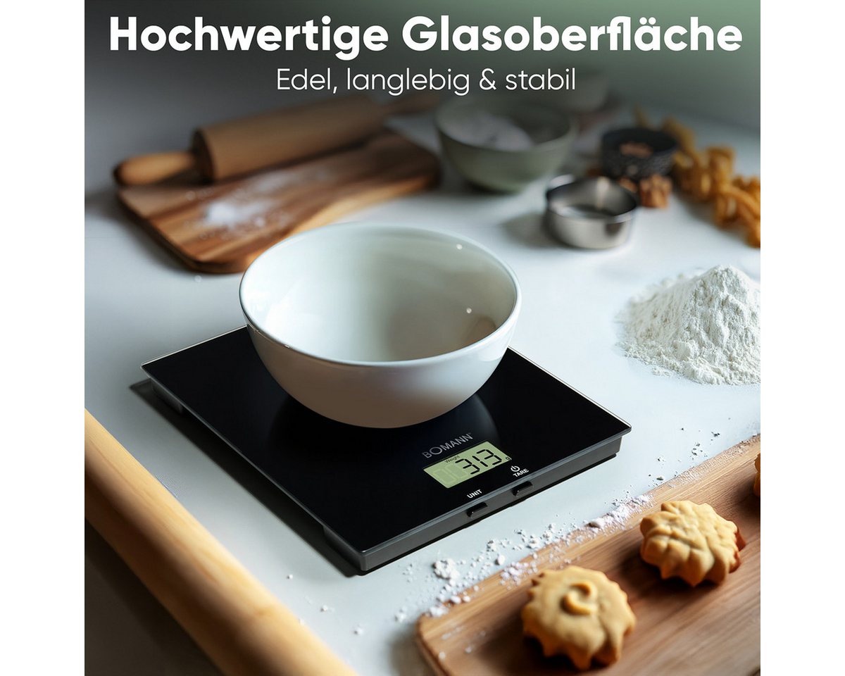 BOMANN Küchenwaage KW 6085 CB, Küchenwaage, 1g Schritte, Zuwiegefunktion – Bild 5 von 5