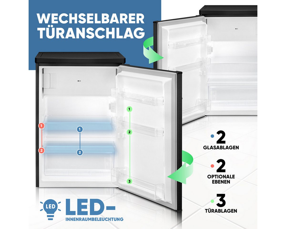 BOMANN Kühlschrank KS 7251, 85 cm hoch, 55 cm breit, Kleiner Kühlschrank mit Gefrierfach, 109 Liter – Bild 5 von 5