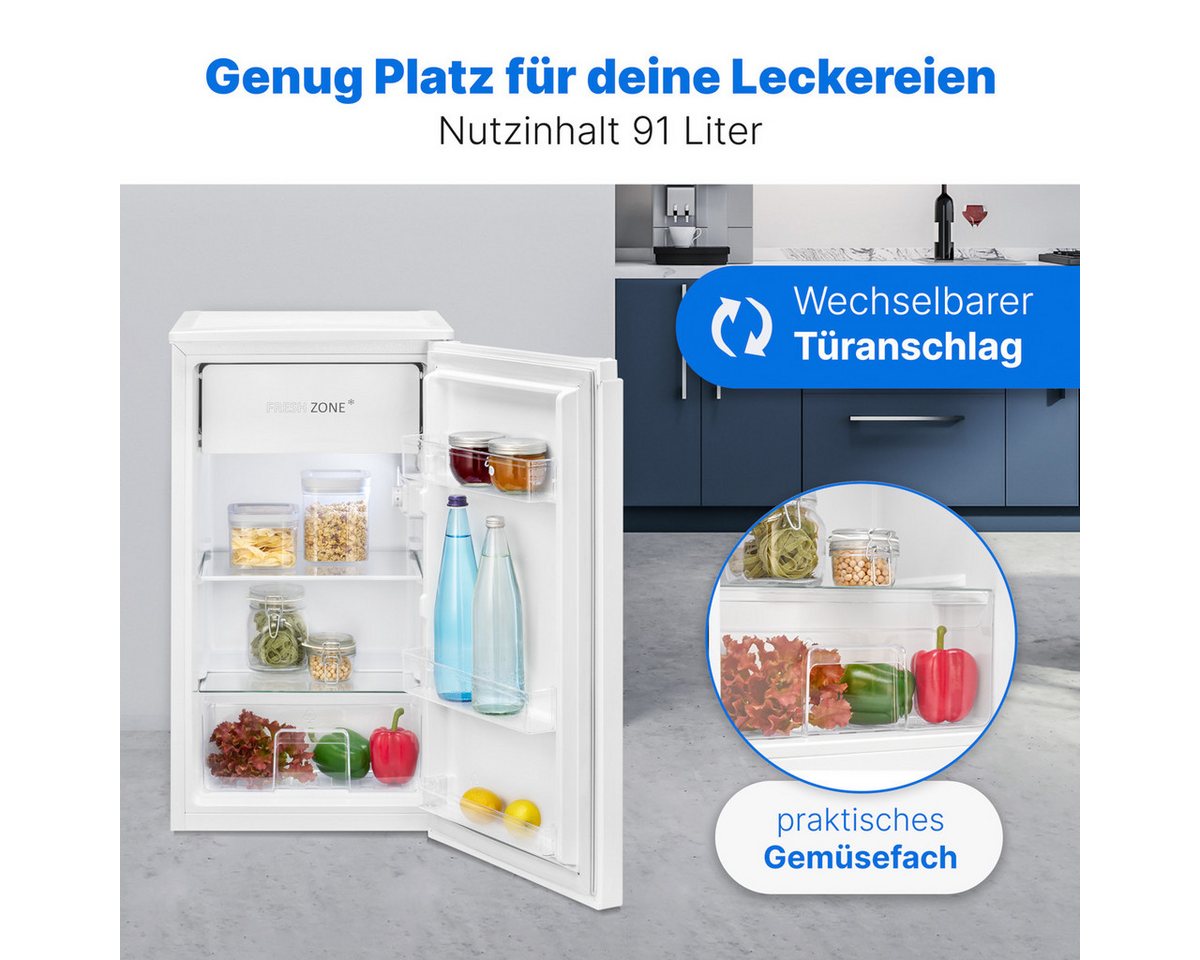 BOMANN Kühlschrank KS 7254, 83.5 cm hoch, 44.5 cm breit, Kühlschrank mit Gefrierfach, Kühlschrank klein – Bild 2 von 5