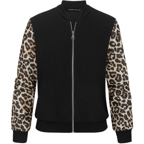 CLOUD 5IVE Bomberjacke CLOUD 5IVE Bomber Jacket 2-Tone Leo Sleeve Print (1-St)