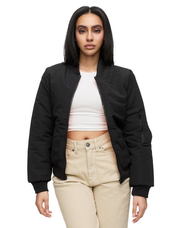 Worldclassca Bomberjacke Worldclassca Bomber Jacke mit REBEL Print Übergangs Freizeit Blouson "REBEL" Print – Bild 2 von 3