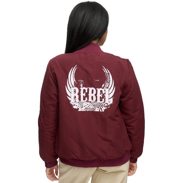 Worldclassca Bomberjacke Worldclassca Bomber Jacke mit REBEL Print Übergangs Freizeit Blouson "REBEL" Print