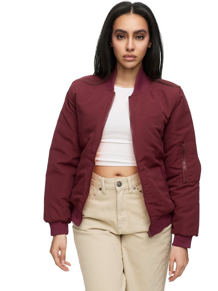 Worldclassca Bomberjacke Worldclassca Bomber Jacke mit REBEL Print Übergangs Freizeit Blouson "REBEL" Print – Bild 2 von 3
