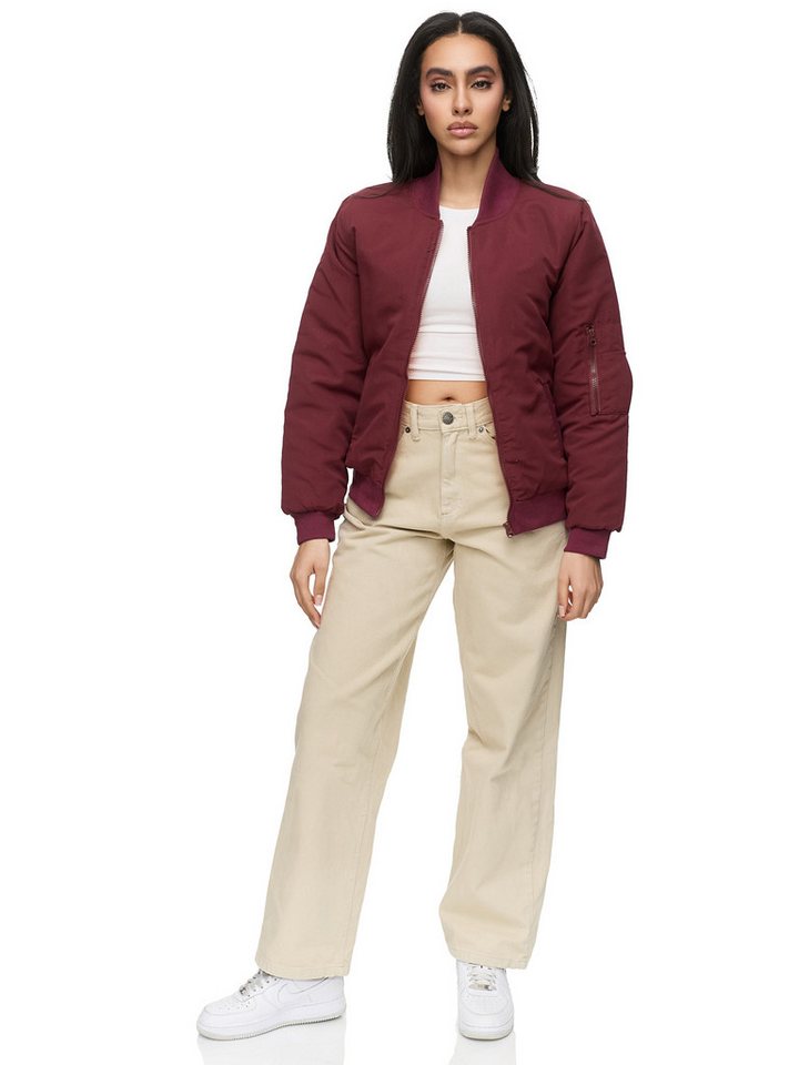 Worldclassca Bomberjacke Worldclassca Bomber Jacke mit REBEL Print Übergangs Freizeit Blouson "REBEL" Print – Bild 3 von 3