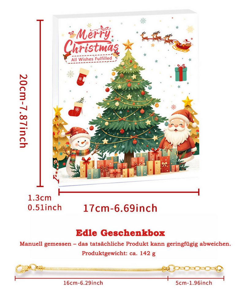 Bomiclss Adventskalender 2026 Kinder Mädchen, Weihnachtskalender Schmuck Basteln, Mädchen WeihnachtenGeschenke, 24 Basteln Charms Armbänder – Bild 2 von 5