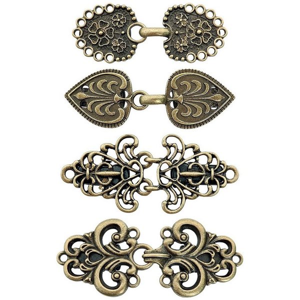 Bomiclss Anstecknadel Set Kleider-Clips, Pullover-Clips, Schal-Clips für Frauen (4-tlg), Vintage-Cardigan-Clip, Mädchen-Broschenclips für Kleidung