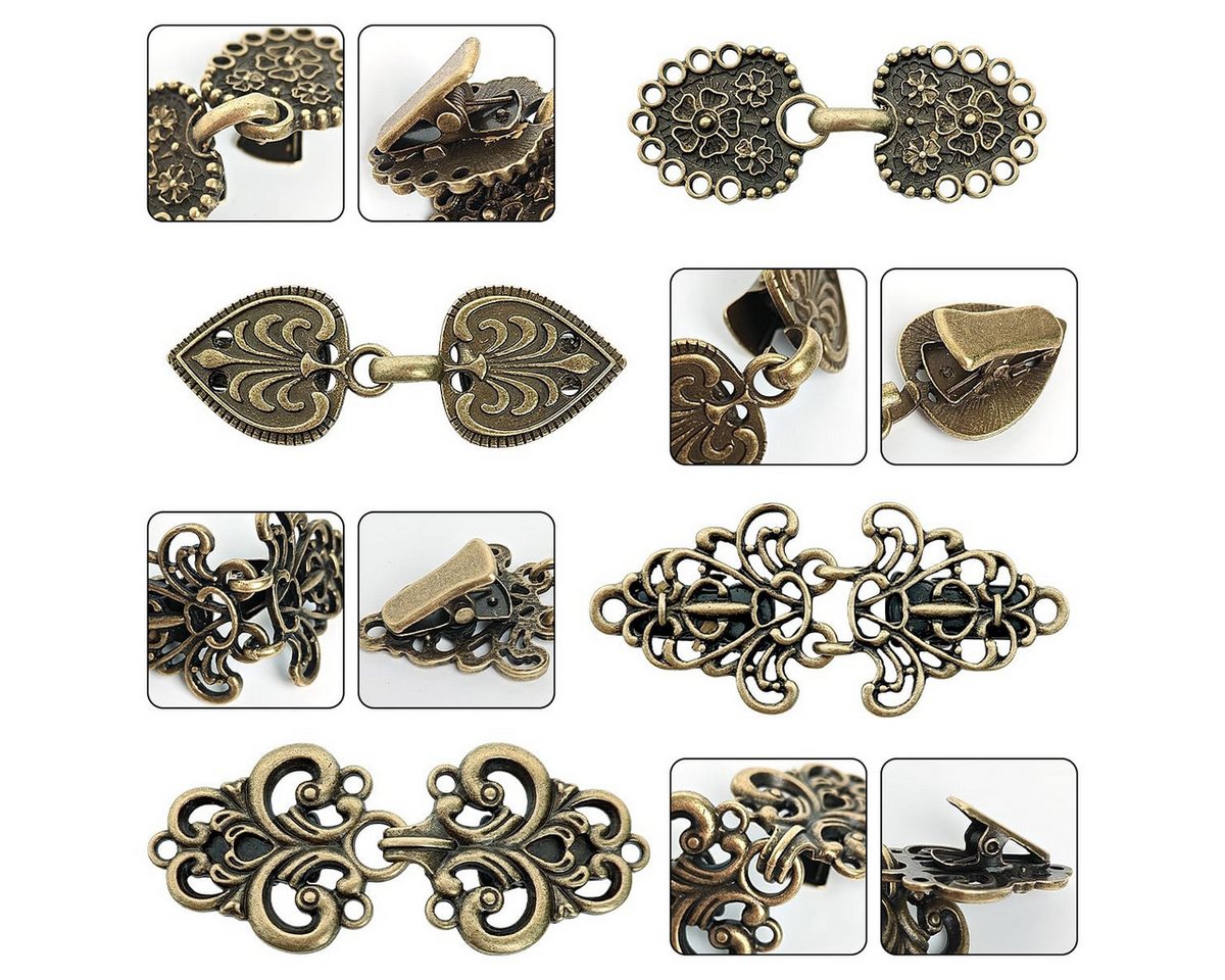 Bomiclss Anstecknadel Set Kleider-Clips, Pullover-Clips, Schal-Clips für Frauen (4-tlg), Vintage-Cardigan-Clip, Mädchen-Broschenclips für Kleidung – Bild 3 von 5