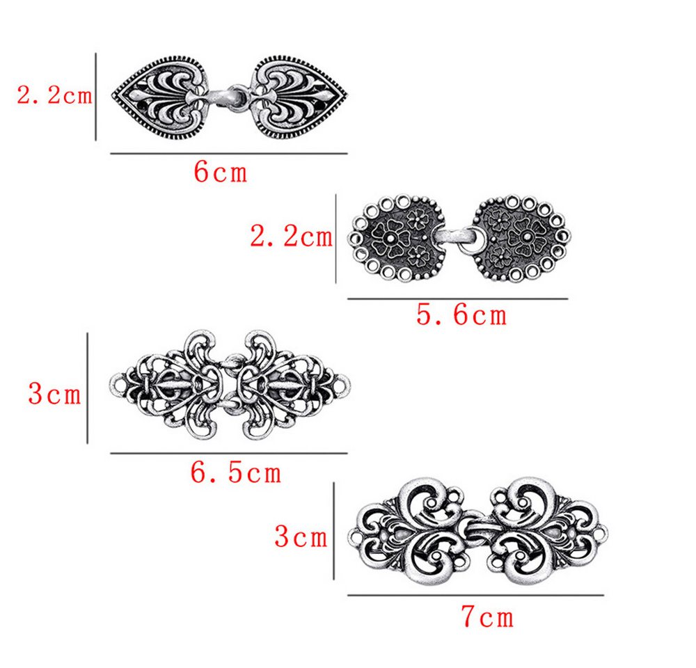 Bomiclss Anstecknadel Set Kleider-Clips, Pullover-Clips, Schal-Clips für Frauen (4-tlg), Vintage-Cardigan-Clip, Mädchen-Broschenclips für Kleidung – Bild 5 von 5