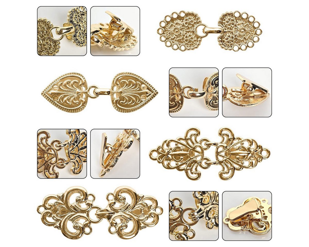 Bomiclss Anstecknadel Set Kleider-Clips, Pullover-Clips, Schal-Clips für Frauen (4-tlg), Vintage-Cardigan-Clip, Mädchen-Broschenclips für Kleidung – Bild 3 von 5