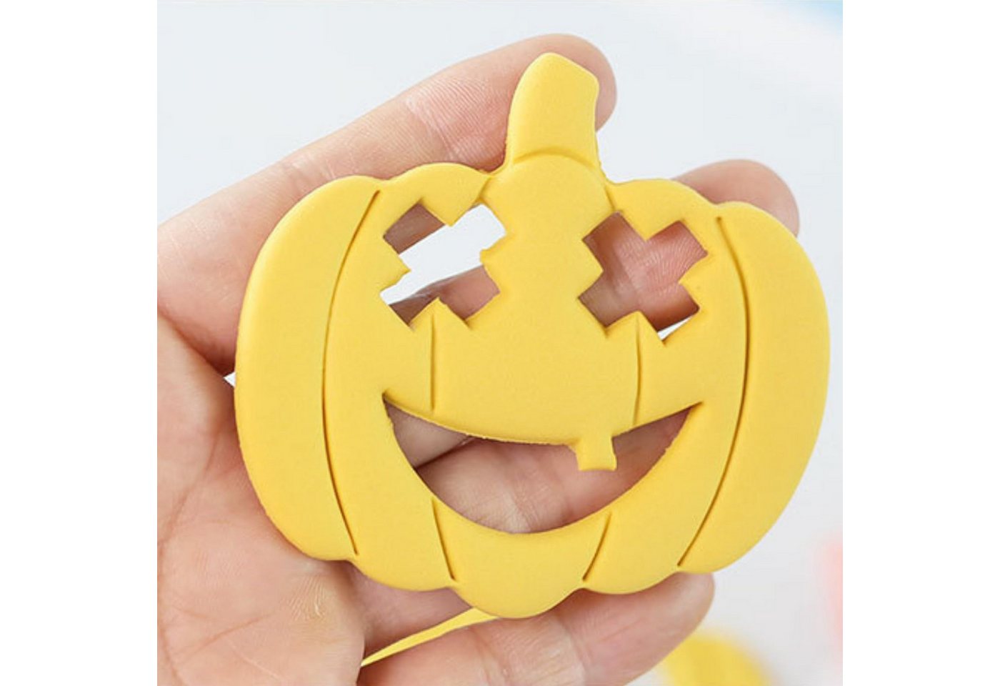 Bomiclss Ausstechform Halloween-Ausstechformen-Set, 10 Stück, 3D-Kunststoff, drückbar, (10-St), Kürbiskopf, Keksausstecher, Set für Halloween-Partyzubehör – Bild 5 von 5