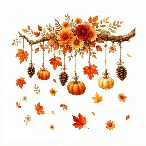 Bomiclss Fensterbild Fensterbild wiederverwendbare Fensterbilder Halloween Herbstlicher