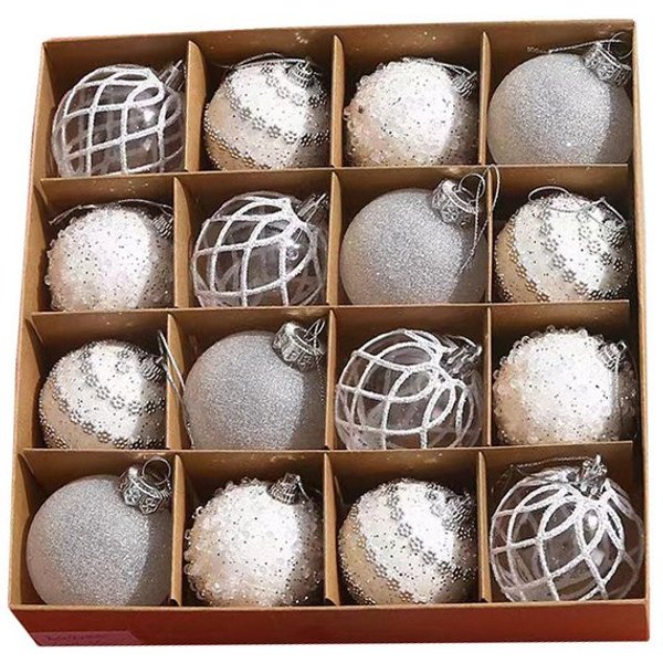 Bomiclss Weihnachtsbaumkugel 16-tlg. Weihnachtskugel-Set, bunte Weihnachtsbaumdekoration