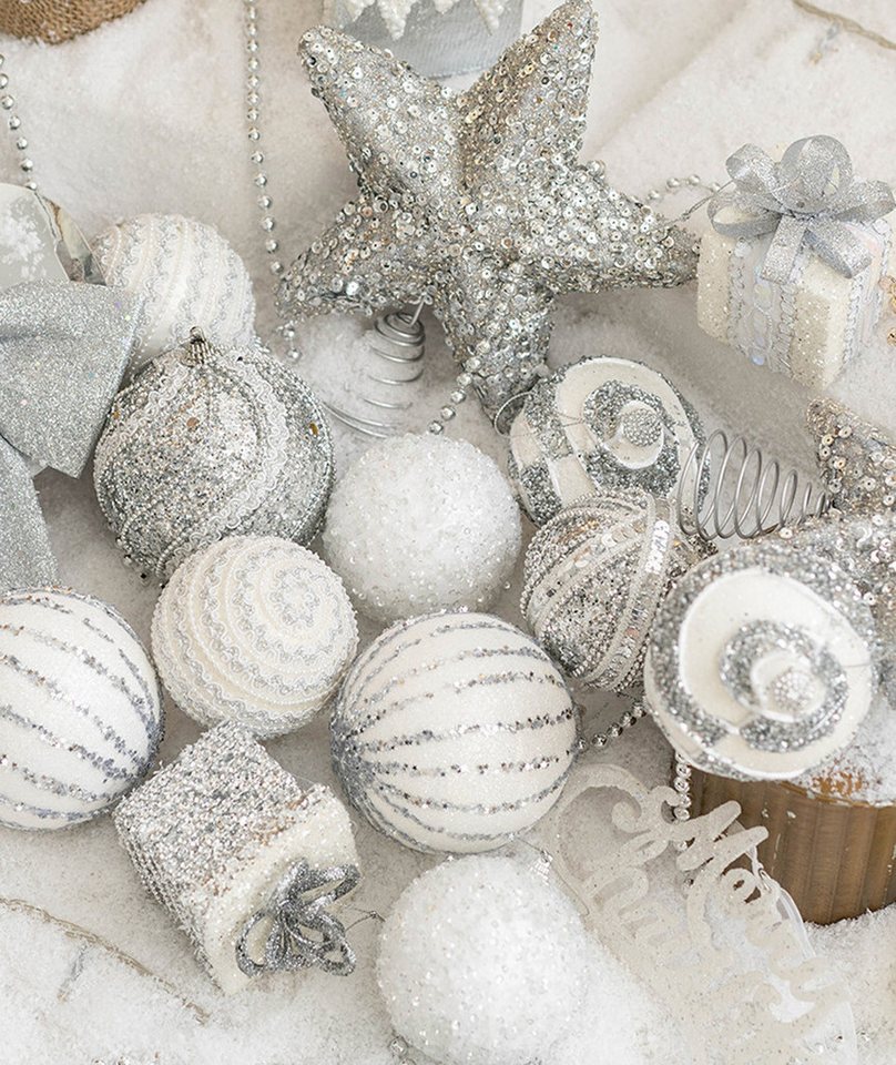 Bomiclss Weihnachtsbaumkugel 16-tlg. Weihnachtskugel-Set, bunte Weihnachtsbaumdekoration – Bild 5 von 5