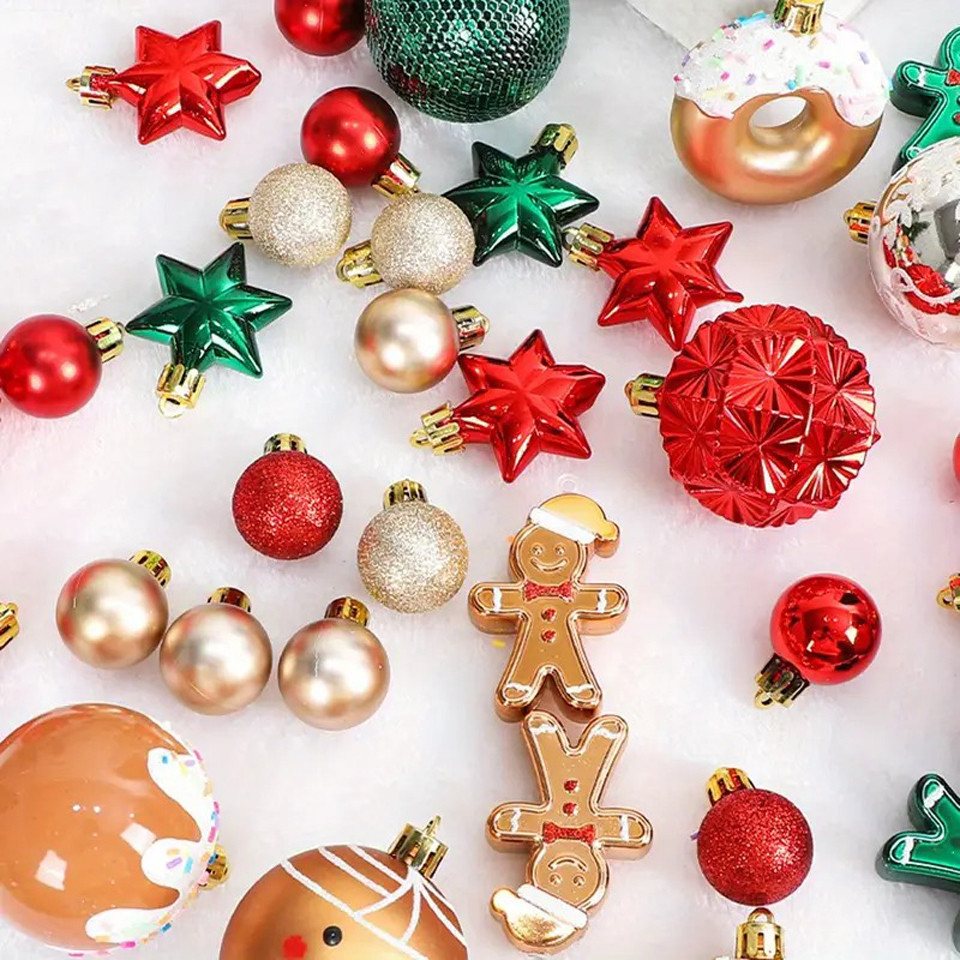 Bomiclss Weihnachtsbaumkugel 40-46 Stück Weihnachtsbaumkugeln, Weihnachtsbaumhängeschmuck, (42 St), für Weihnachtsbaumdekoration – Bild 3 von 5