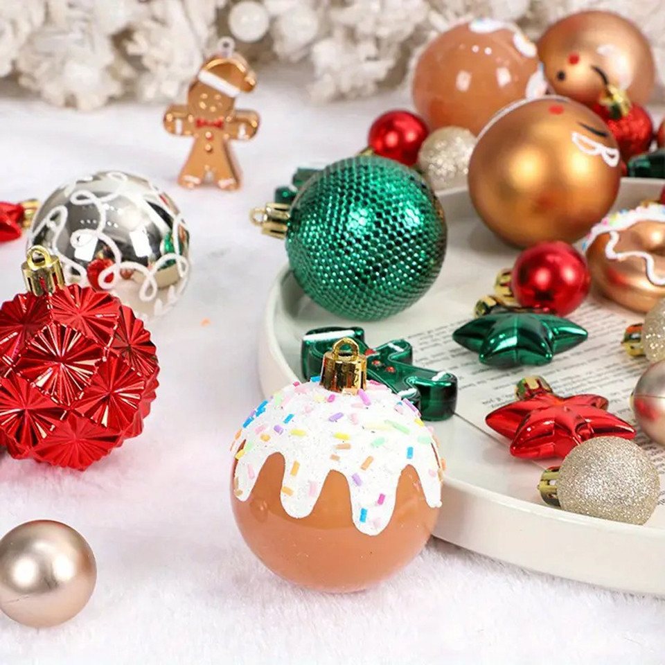 Bomiclss Weihnachtsbaumkugel 40-46 Stück Weihnachtsbaumkugeln, Weihnachtsbaumhängeschmuck, (42 St), für Weihnachtsbaumdekoration – Bild 4 von 5