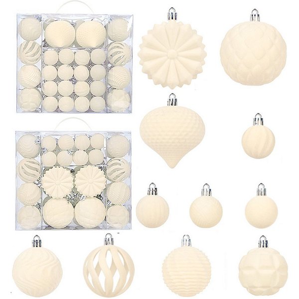 Bomiclss Weihnachtsbaumkugel 48 Stück Samt Weihnachtsbaum Kugeln, Weihnachtsbaum Dekorationskugeln