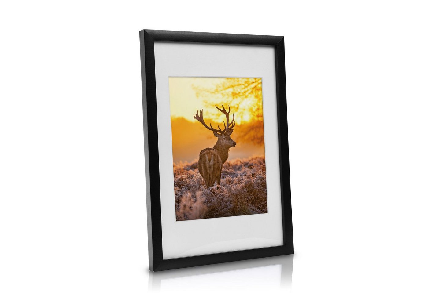 bomoe Bilderrahmen 18er Bilderrahmen Set Passion, Fotowand Bilder, Schwarz, 6x 10x15 cm, 4x 13x18 cm, 4x 18x24 cm, 4x 20x30 cm mit Passepartout – Bild 4 von 5