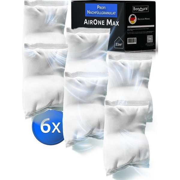 BonAura Luftentfeuchter-Nachfüllpack Entfeuchter Granulat im Vliesbeutel, 2er oder 4er Set, 980g pro Stk., Geruchsneutral