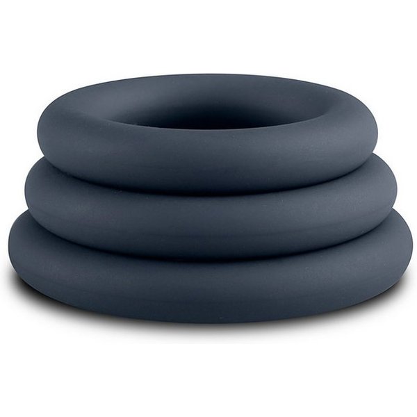 Boners Kondome Penisring Set - 3tlg - grau