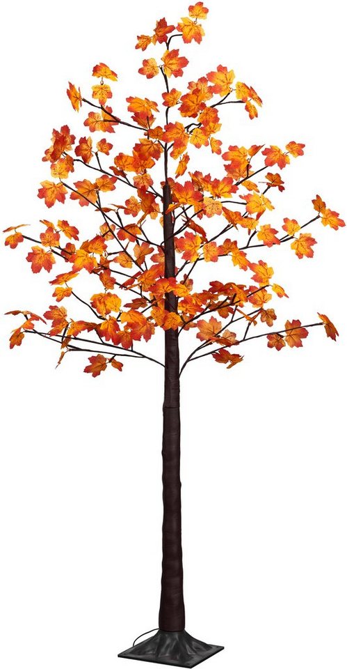 BONETTI LED Baum Weihnachtsdeko, LED fest integriert, Warmweiß, Beleuchteter Deko-Herbstbaum mit Ahornblättern – Bild 2 von 5