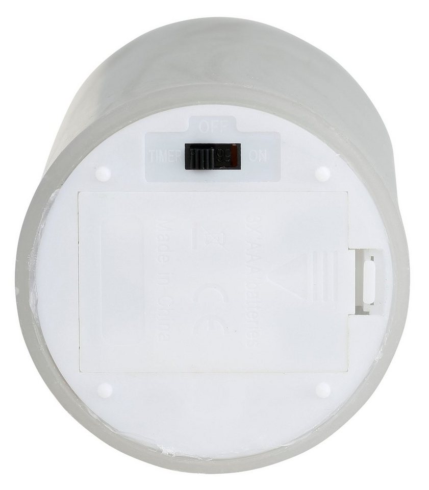BONETTI LED Dekolicht Weihnachtsdeko, 3er Set, Timerfunktion, Warmweiß, LED-Kerze mit 3D Flamme und Timer – Bild 4 von 5