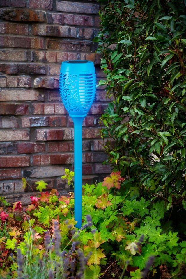 BONETTI LED Gartenfackel, Tageslichtsensor, LED fest integriert, LED Solar Gartenfackel mit realer Flamme – Bild 5 von 5