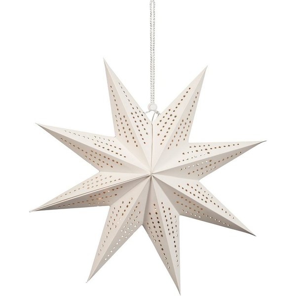 BONETTI LED Stern Weihnachtsstern, LED fest integriert, Warmweiß, Ø ca. 45 cm, Papierstern, mit 9 Spitzen, Weihnachtsdeko