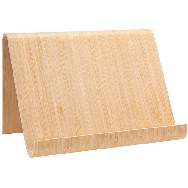 BONETTI Tablet-Ständer Tablet-Halter aus Holz, ca. 26 x 16 cm, auch als Buchständer nutzbar, (bis 12,9 Zoll, modernes, geschwungenes Design - handlich und leich