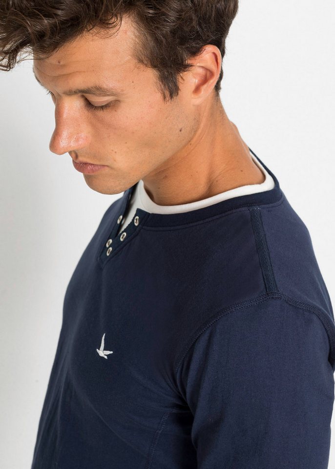 bonprix 2-in-1-Shirt (Packung, 2-tlg) Regular Fit, Langarm, aus Baumwolle, unifarben – Bild 4 von 5