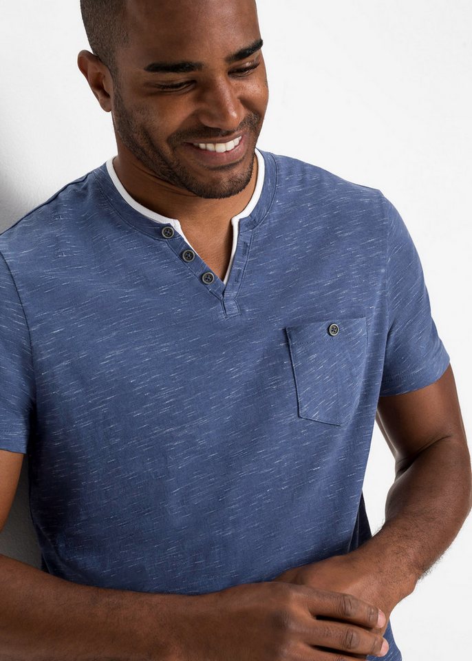bonprix 2-in-1-Shirt Regular Fit, mit Brusttasche, Henley-Stil, Lagen-Look – Bild 4 von 5