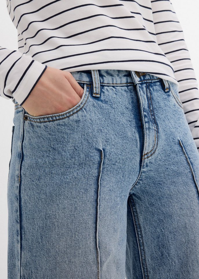 bonprix 7/8-Jeans lockere Passform, verkürztes Bein, mit Elasthan-Anteil, aus Baumwolle – Bild 4 von 5
