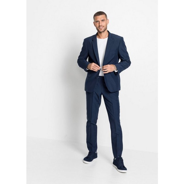 bonprix Anzug (Set, 2-tlg) zweiteiliges Set mit Sakko und Hose, aus Polyester, Casual Stil