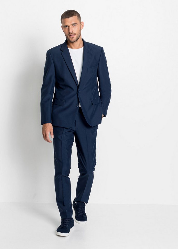 bonprix Anzug (Set, 2-tlg) zweiteiliges Set mit Sakko und Hose, aus Polyester, Casual Stil – Bild 5 von 5