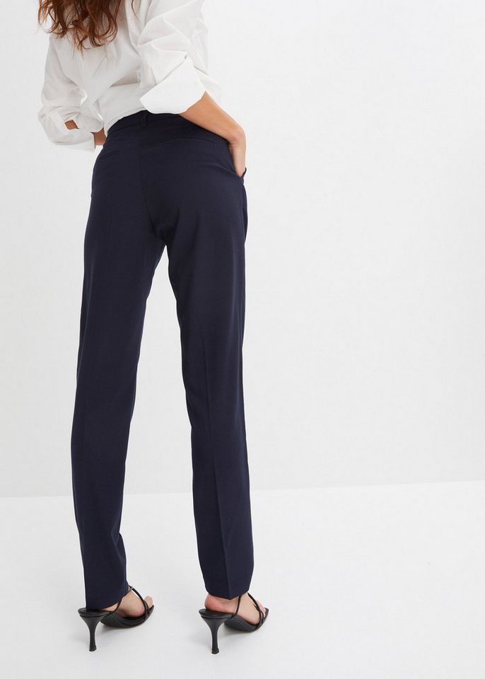 bonprix Anzughose Slim fit Passform, mit Stretchanteil, mit Bügelfalte – Bild 2 von 5