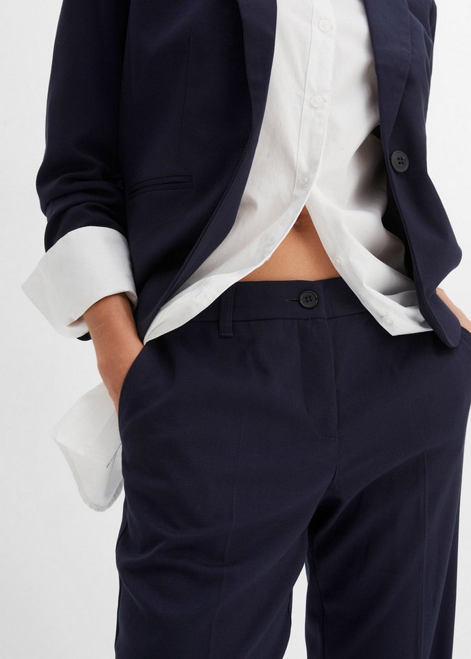 bonprix Anzughose Slim fit Passform, mit Stretchanteil, mit Bügelfalte – Bild 3 von 5