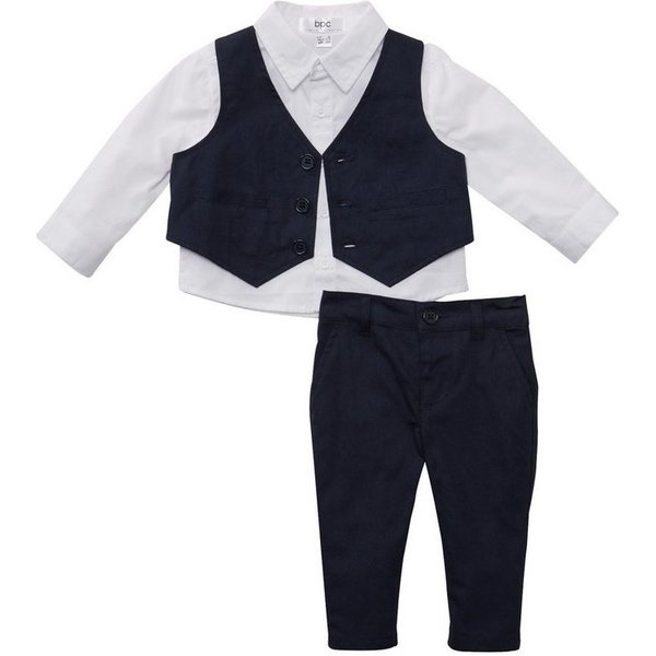 bonprix Anzugweste (Set, 3er) Set aus Weste, Hemd und Hose