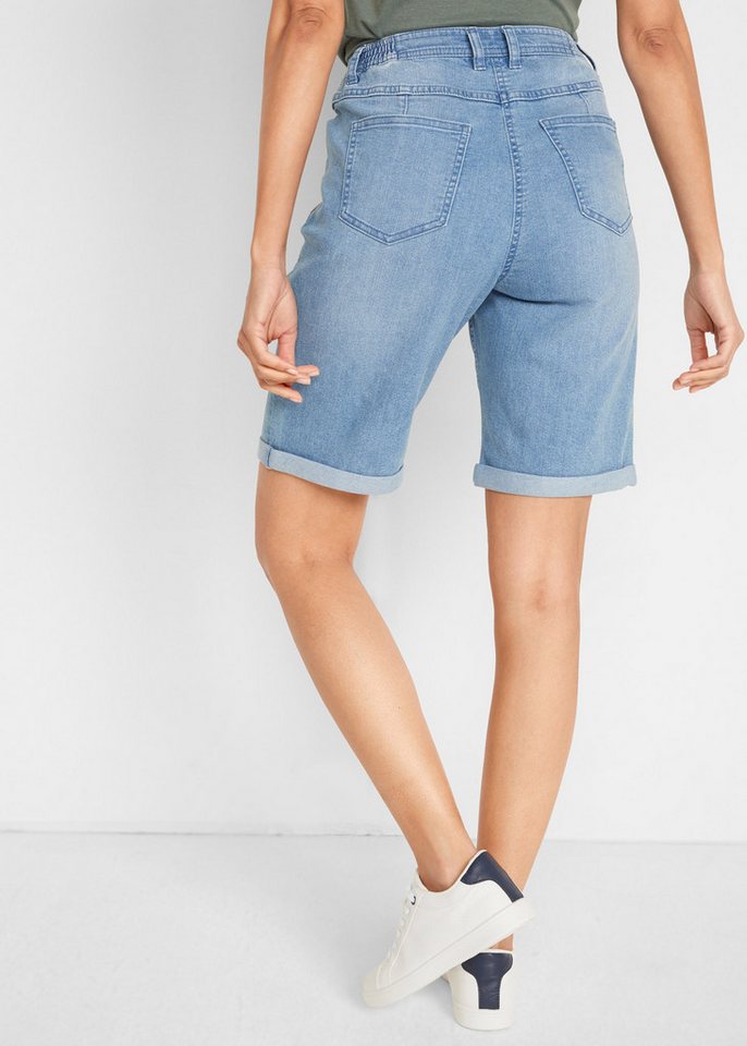 bonprix Bermudas aus Baumwolle, Polyester und Elasthan, regular fit, mit Stickerei – Bild 2 von 5