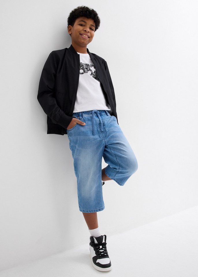 bonprix Bermudas aus Baumwolle, Polyester und Elasthan, Slim Fit Passform – Bild 3 von 5