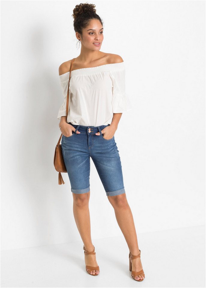 bonprix Bermudas aus Baumwolle mit Elasthan, schmale Passform – Bild 4 von 5