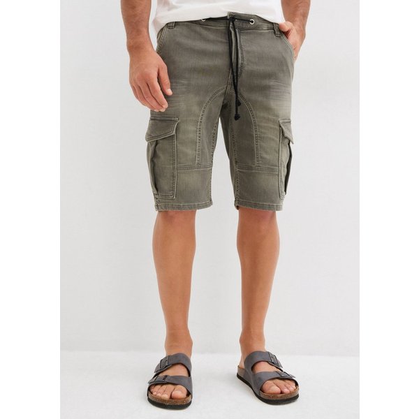 bonprix Bermudas aus Baumwolle und Polyester, mit Used-Effekt, regular fit