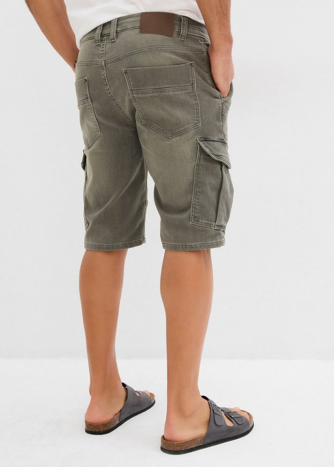 bonprix Bermudas aus Baumwolle und Polyester, mit Used-Effekt, regular fit – Bild 2 von 5